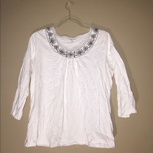 🍁🛍 Croft&Barrow Black&White Long Sleeve Shirt⚫️